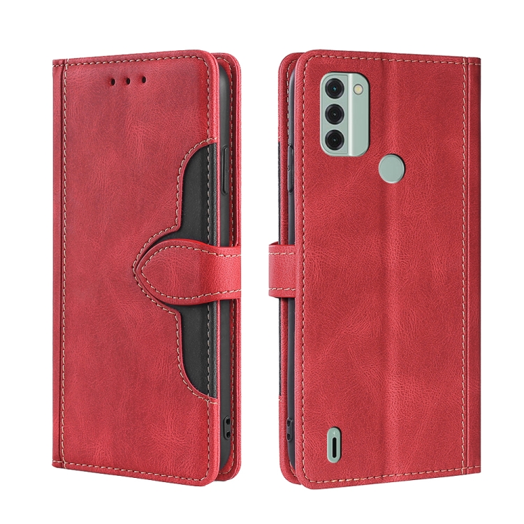 

For Nokia C31 Skin Feel Magnetic Buckle Leather Phone Case(Red)