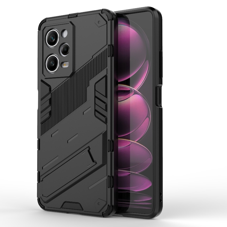 

For Xiaomi Redmi Note 12 Pro 5G China / Note 12 Pro 5G Speed Punk Armor 2 in 1 PC + TPU Phone Case with Invisible Holder(Black)