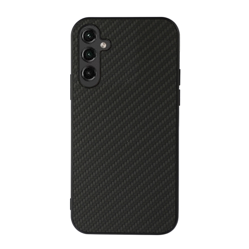 

For Samsung Galaxy A14 5G Accurate Hole Carbon Fiber Texture PU Phone Case(Black)