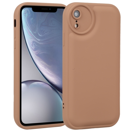 

For iPhone XR Liquid Airbag Decompression Phone Case(Brown)