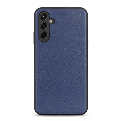 

For Samsung Galaxy A14 5G Sheepskin Texture Genuine Leather Phone Case(Blue)