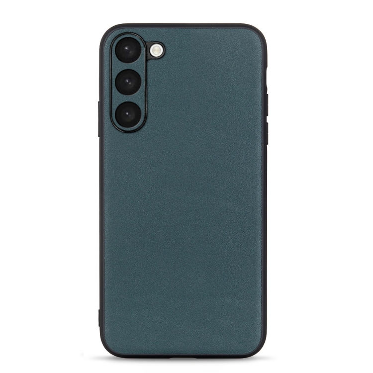 

For Samsung Galaxy S23+ 5G Sheepskin Texture Genuine Leather Phone Case(Green)