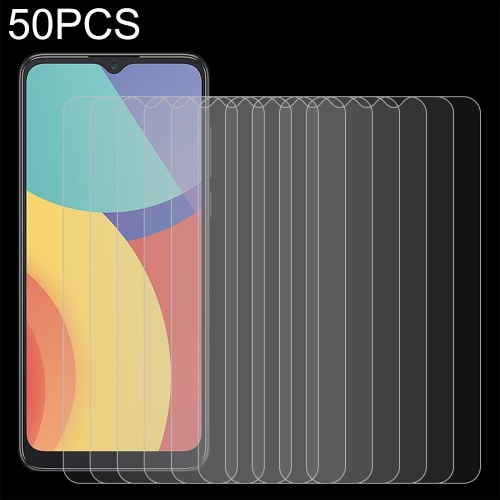 

For alcatel 1V 2021 50 PCS 0.26mm 9H 2.5D Tempered Glass Film