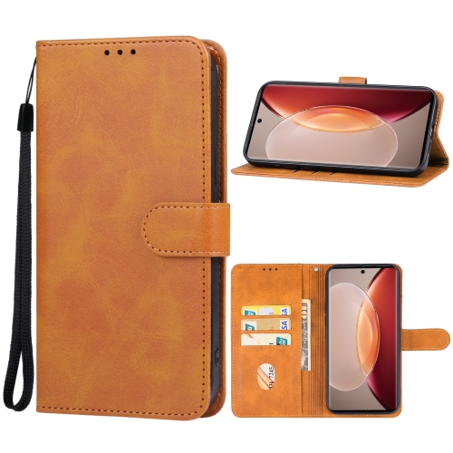 

For vivo X90 Pro Leather Phone Case(Brown)