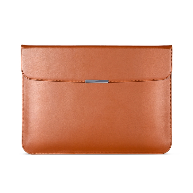 

For 15 / 15.4 / 16 inch Laptop Ultra-thin Leather Laptop Sleeve(Brown)