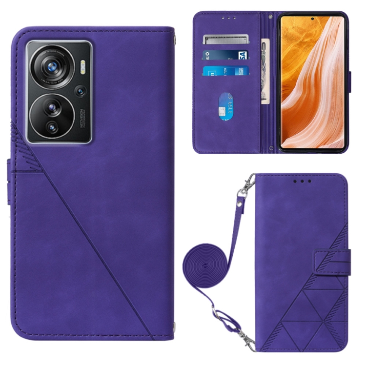 For ZTE Axon 40 Pro Crossbody 3D Embossed Flip Leather Phone