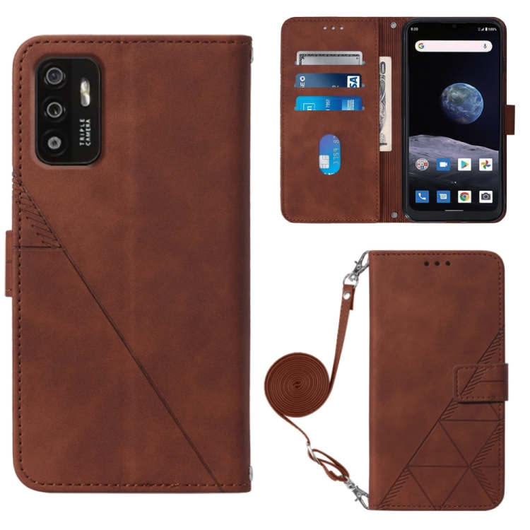 For ZTE ZMAX 11 Z6251 Crossbody 3D Embossed Flip Leather Phone
