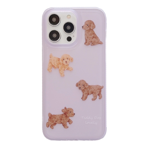 

For iPhone 12 Translucent Frosted IMD TPU Phone Case(Pink Teddy)
