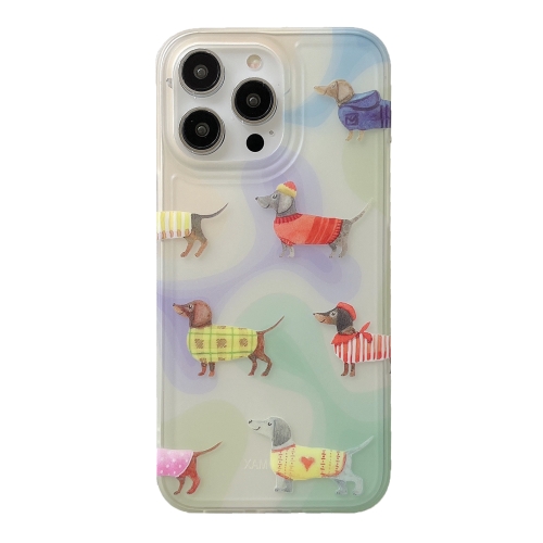 

For iPhone 11 Pro Max Translucent Frosted IMD TPU Phone Case(Graffiti Dog)