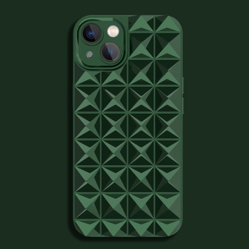 

For iPhone 14 Riveted Smooth TPU Phone Case(Dark Green)