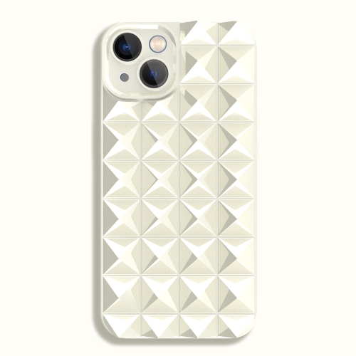 

For iPhone 14 Pro Riveted Smooth TPU Phone Case(White)