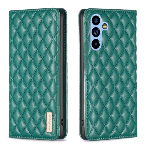 

For Samsung Galaxy A54 5G Diamond Lattice Magnetic Leather Flip Phone Case(Green)