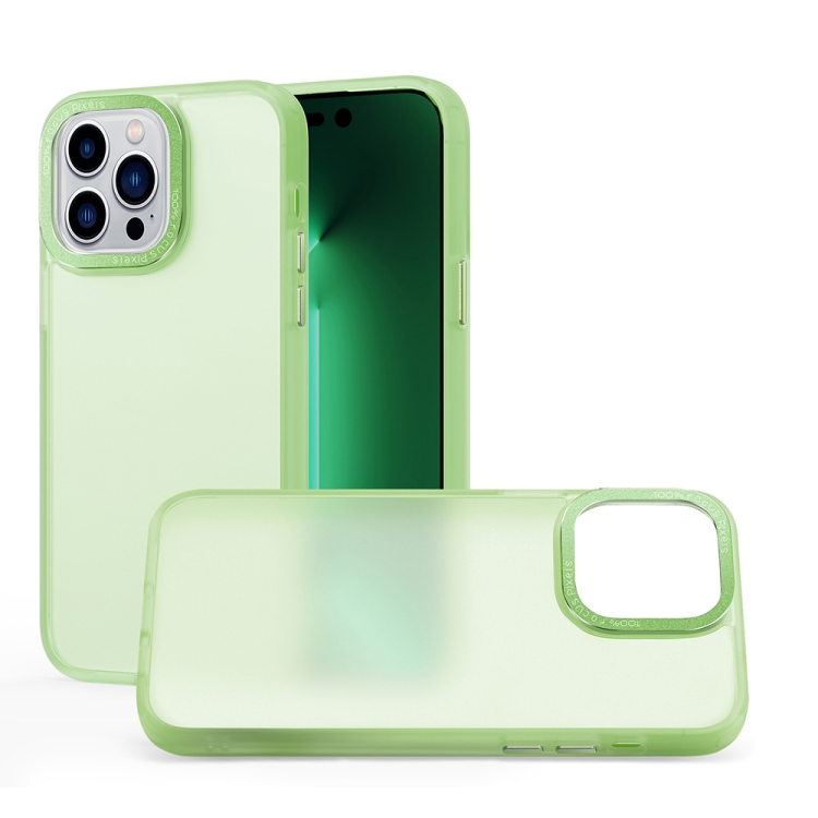 

For iPhone 14 Pro Skin Feel PC Shockproof Protective Phone Case(Green)