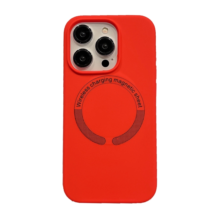 

For iPhone 13 Pro Magsafe Magnetic Silicone Phone Case(Red)