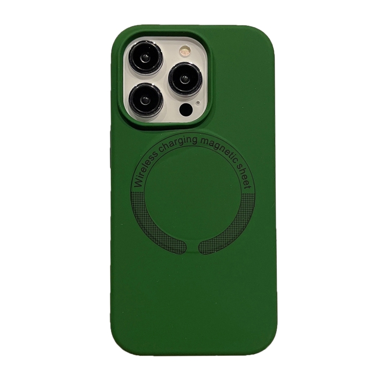 

For iPhone 13 Pro Max Magsafe Magnetic Silicone Phone Case(Green)