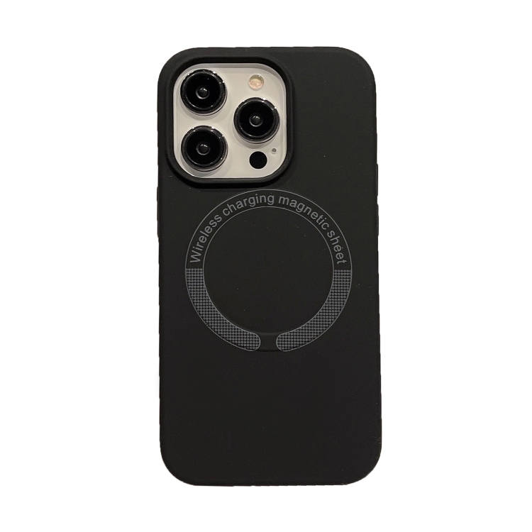 

For iPhone 12 / 12 Pro Magsafe Magnetic Silicone Phone Case(Black)