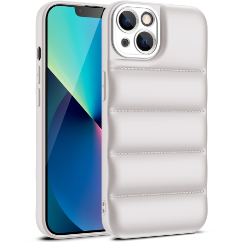 

For iPhone 14 Eiderdown Airbag Shockproof Phone Case(White)