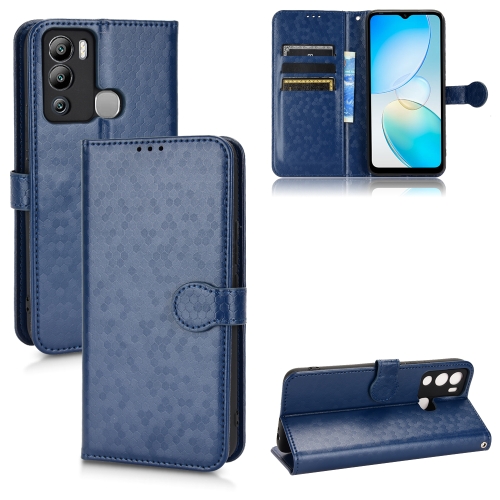 

For Infinix Hot 12i Honeycomb Dot Texture Leather Phone Case(Blue)