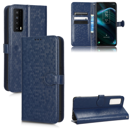 

For TCL Stylus 5G Honeycomb Dot Texture Leather Phone Case(Blue)