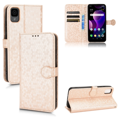 

For TCL 30z T602DL Honeycomb Dot Texture Leather Phone Case(Gold)