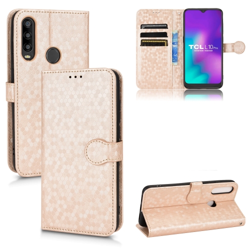 

For TCL L10 Pro Honeycomb Dot Texture Leather Phone Case(Gold)