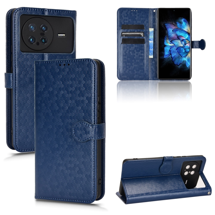 

For vivo X Note Honeycomb Dot Texture Leather Phone Case(Blue)
