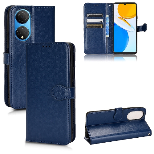 

For Honor X7 Honeycomb Dot Texture Leather Phone Case(Blue)