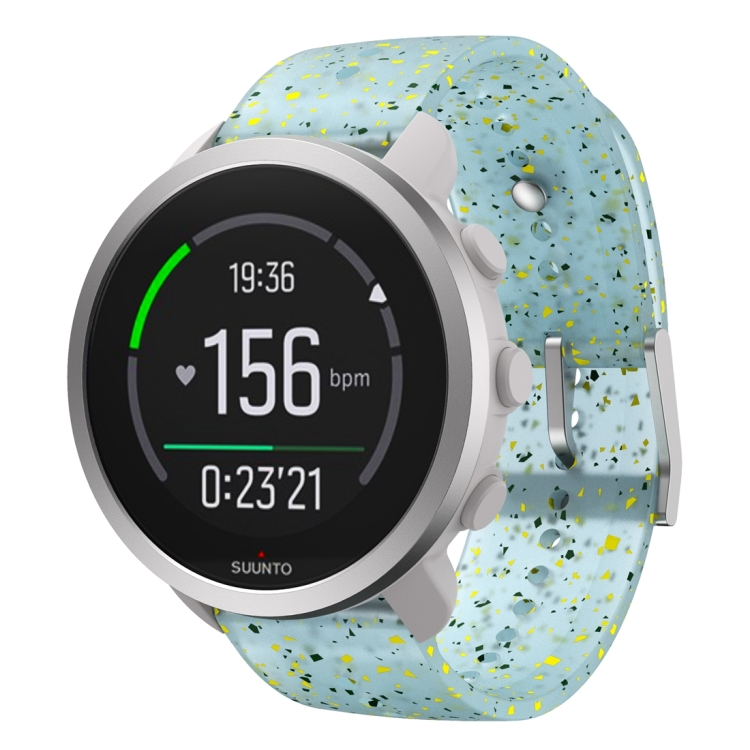 Gold Ss050599000 For Suunto Peak Silicone Watch Band(Green Yellow