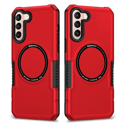 

For Samsung Galaxy S22+ 5G MagSafe Shockproof Armor Phone Case(Red)