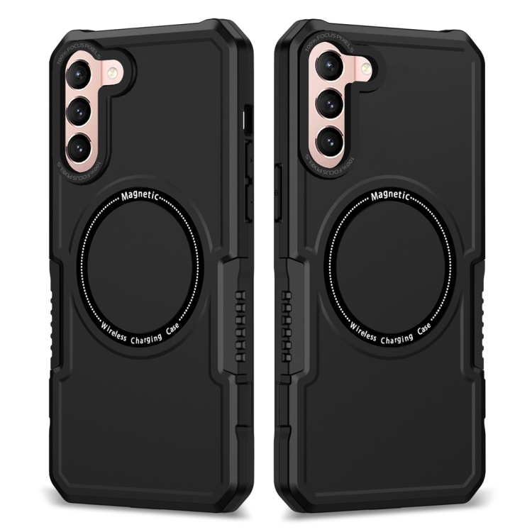 

For Samsung Galaxy S21 5G MagSafe Shockproof Armor Phone Case(Black)