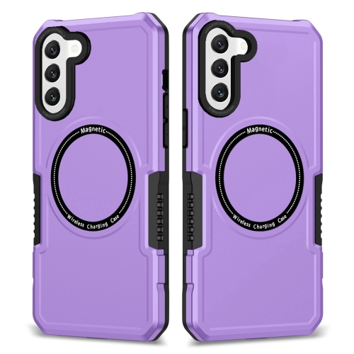 

For Samsung Galaxy S22 5G MagSafe Shockproof Armor Phone Case(Purple)