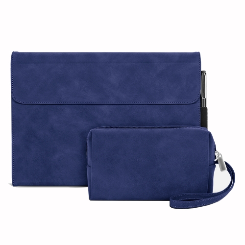 

For Microsoft Surface Pro 9 Sheepskin All-Inclusive Shockproof Protective Case with Power Pack(Blue)