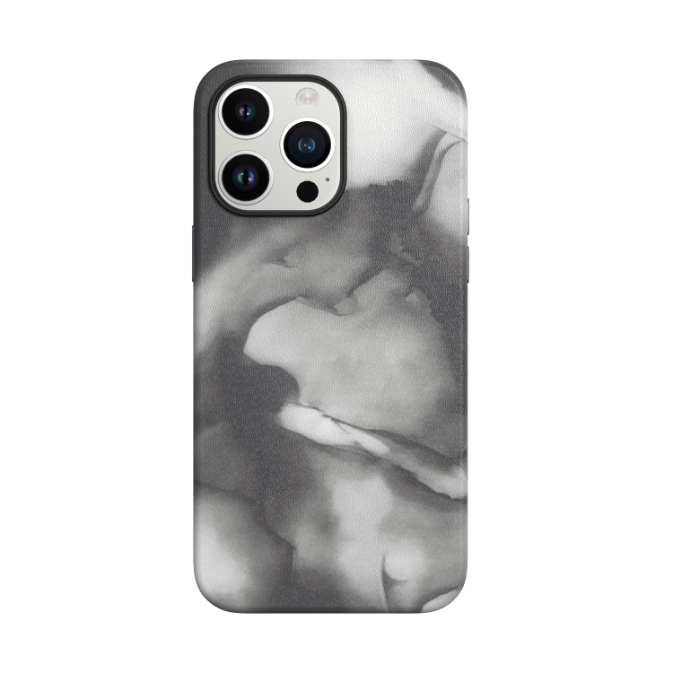 

For iPhone 13 MagSafe Magnetic Leather Watercolor Phone Case(Black)