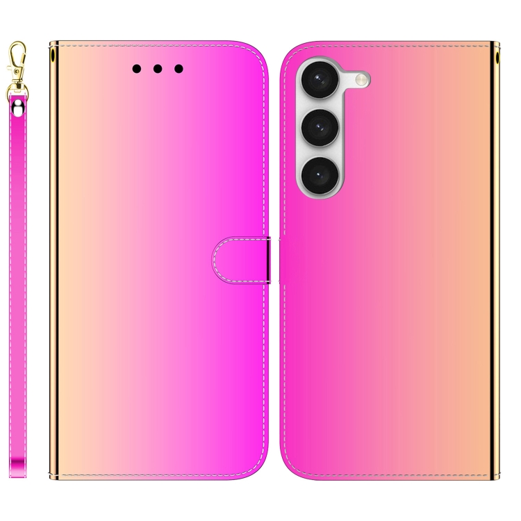 

For Samsung Galaxy S23 5G Imitated Mirror Surface Flip Leather Phone Case(Gradient Color)