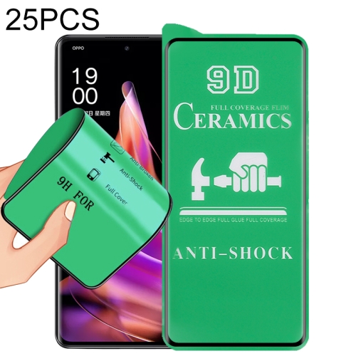 

For OPPO Reno9 25pcs 9D Full Screen Full Glue Ceramic Film