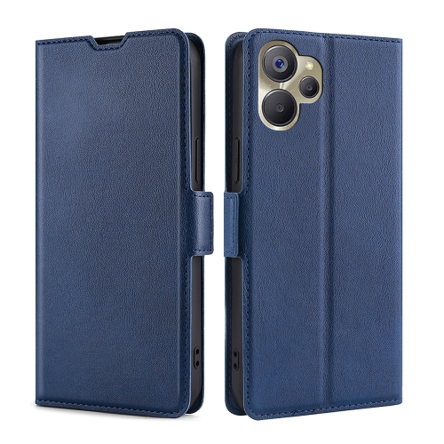 

For Realme 9i 5G Global/10 5G Ultra-thin Voltage Side Buckle Horizontal Flip Leather Phone Case(Blue)