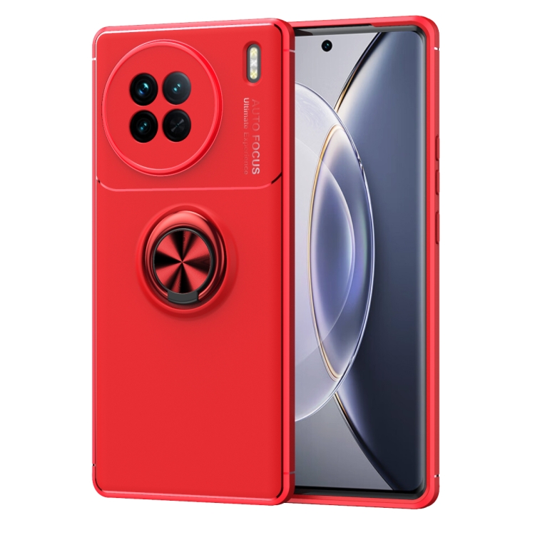 

For vivo X90 5G Metal Ring Holder TPU Phone Case(Red)