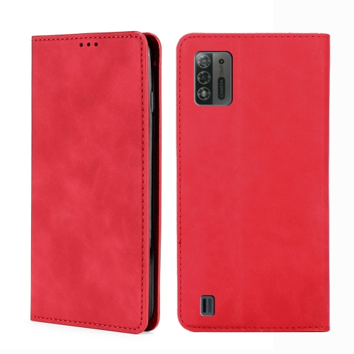 

For ZTE Blade A52 Lite Skin Feel Magnetic Horizontal Flip Leather Phone Case(Red)