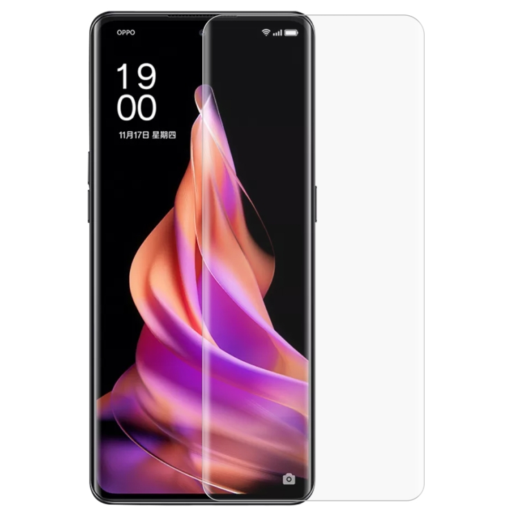 

For OPPO Reno9 UV Liquid Curved Full Glue Tempered Glass Film