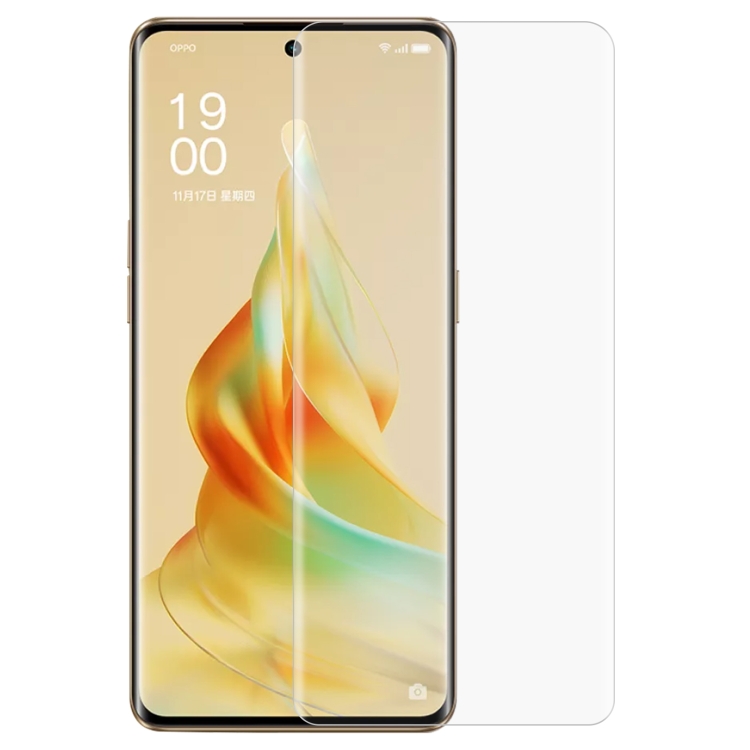 

For OPPO Reno9 Pro UV Liquid Curved Full Glue Tempered Glass Film