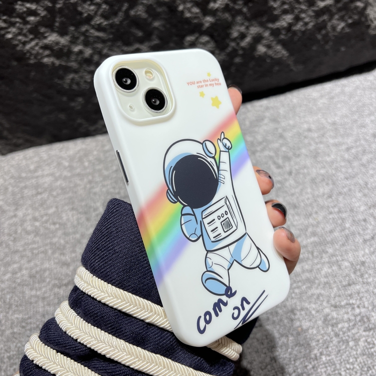 

For iPhone 12 Pro IMD Full Pattern TPU Phone Case(White Astronaut)
