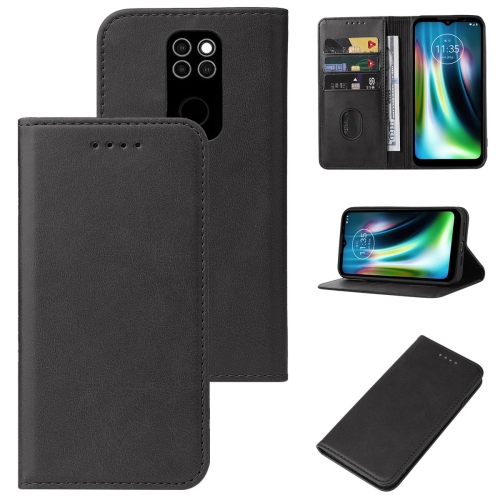 

For Motorola Moto Defy 2021 Magnetic Closure Leather Phone Case(Black)