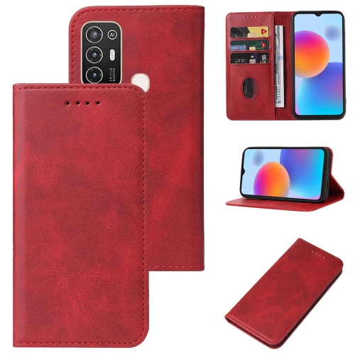

For ZTE Blade A52 2022 Magnetic Closure Leather Phone Case(Red)