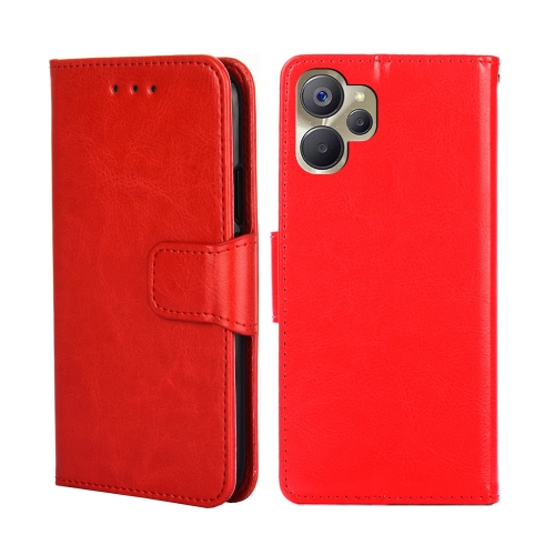 

For Realme 9i 5G Global/10 5G Crystal Texture Horizontal Flip Leather Phone Case(Red)