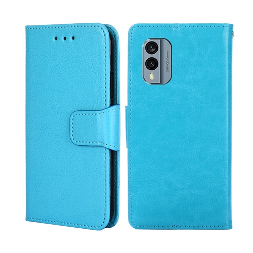 

For Nokia X30 5G Crystal Texture Horizontal Flip Leather Phone Case(Light Blue)