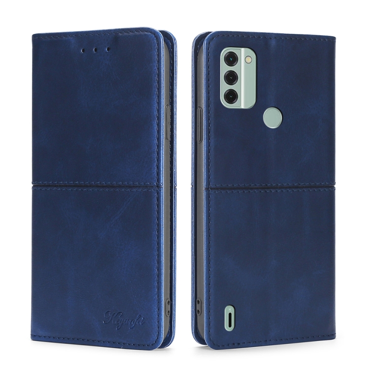 

For Nokia C31 Cow Texture Magnetic Leather Phone Case(Blue)