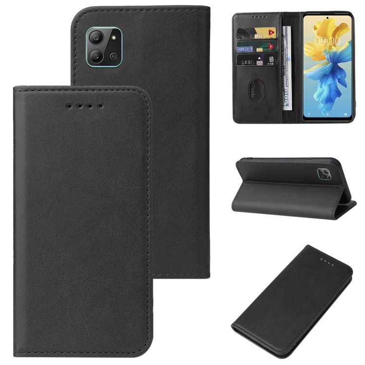 

For Infinix Hot 11 2022 Magnetic Closure Leather Phone Case(Black)