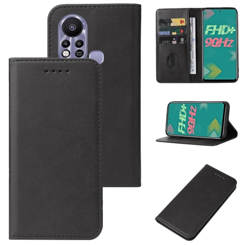 

For Infinix Hot 11s Magnetic Closure Leather Phone Case(Black)