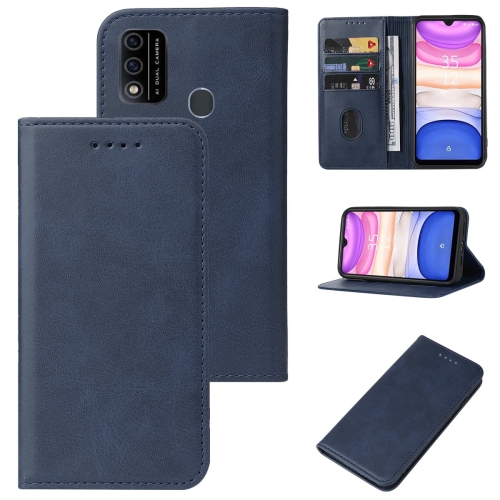 

For Infinix Itel A48/L6006 Magnetic Closure Leather Phone Case(Blue)