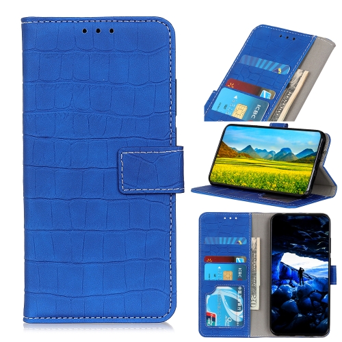 

For Samsung Galaxy A54 5G Magnetic Crocodile Texture Horizontal Flip Leather Phone Case(Blue)